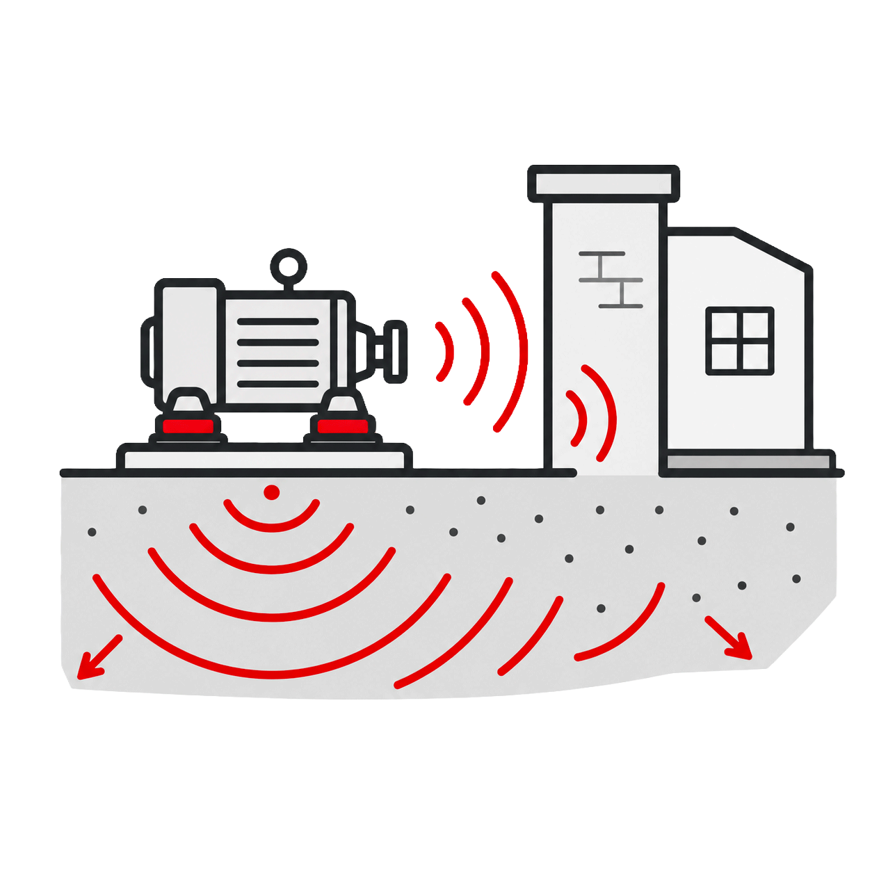 Illustration des signes d’un problème de vibrations côté environnement
